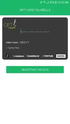 Gift Card android App screenshot 1